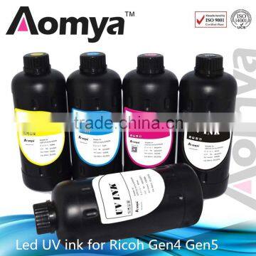 Aomya Wholesale LED Light uv Inkjet Printer Ink for Ricoh Gen4 Gen5