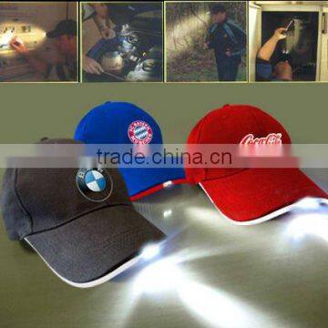 Yangzhou Factory Professional Customized LED Hat and LED Cap , LED Baseball caps with lights