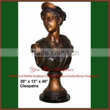 Lady Metal Bust Statue