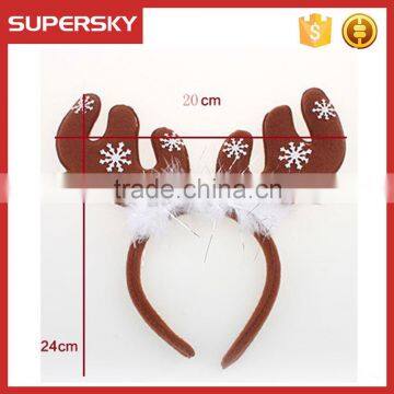 V-383 christmas deer decoration headband gift with bell merry christmas chindren headband