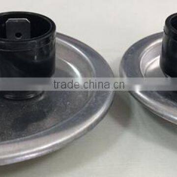 Metallic Capacitor Cover,CBB capacitor cover with plastic bowl 1+1terminal