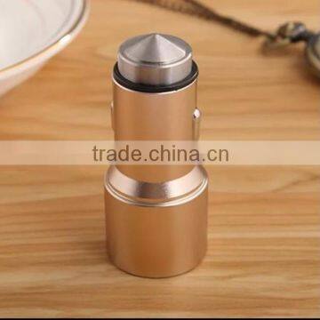 Real QC High Output Retractable USB Car Charger Dual USB Port Aluminum Frame