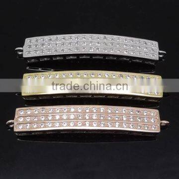SJ3119 Micro Pave Setting 925 Sterling Silver Jewelry,Cubic Zirconia MicroPave Finding,micro Pave Connector Jewellery
