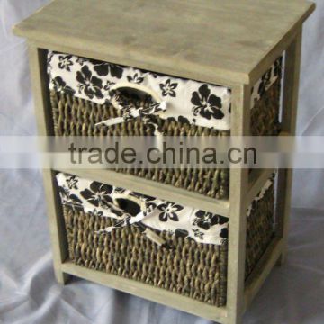 wooden cabinet with maize drawers