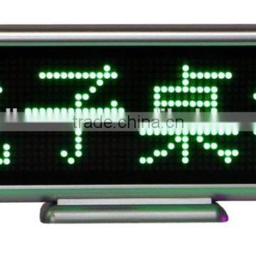led desk sign 16x64 red and green color table sign led scrolling message sign car display and windows display