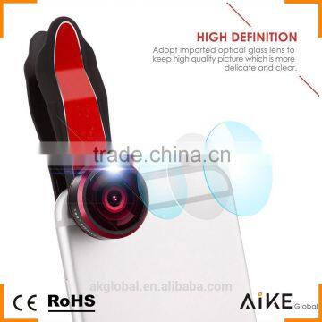 For iPhone 6S SE Samsung Galaxy S7 HTC M8 Huawei Smartphone Lens 198 Degree Fisheye 0.63x Wide Angle 15X Macro Lens