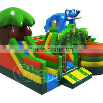 2016 New Design Animal Adults Jungle Inflatable Obstacle Course for Sale