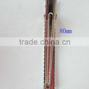 80mm flat alligator hair clips from china factory in bulk