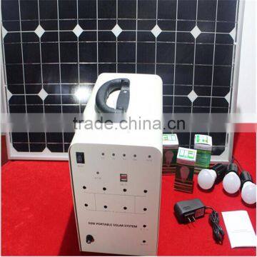 50W Solar Powered Home System Light for Camping