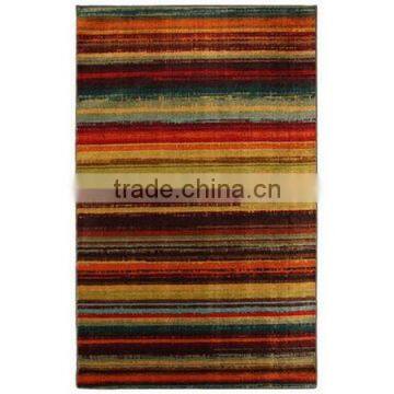 Stripe rainbow color multi-color high difinition up to 36 color group nylon printing carpet for European Market