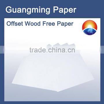 60gsm wood free offset paper white offset paper