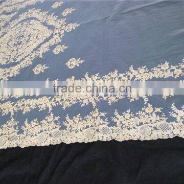 Spanish noble classic style embroidery lace delantal for traditional occasion