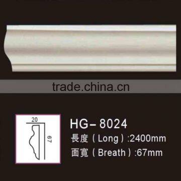 simple European pu (polyurethane) foam crown moulding /chair rail moulding for door wall ceiling decoration