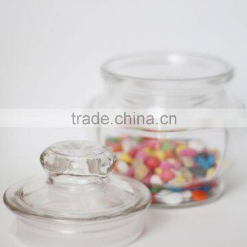 Glass Storage Jar With Stainless Steel Lid Strong Bottle Machine Made and Glass Lid photo-3