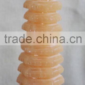 Yellow onyx pagoda tower stone statue DSF-HS64