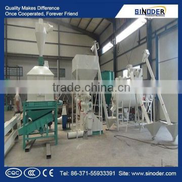 Sinoder Brand Animal Food Pellet Machine/Animal Feed Production Line/poultry animal feed pellet making line