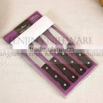 4PCS Clam Shell Package POM Serrated Steak Knife Set photo-2