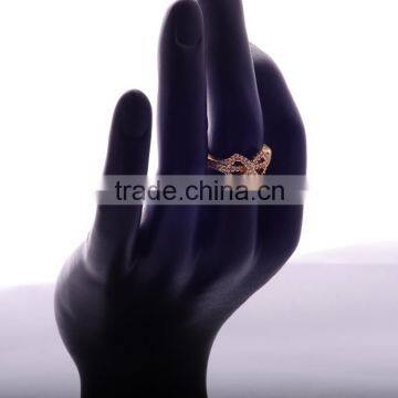 >>>2016 YIWU T&J Women Fashion Korean Style Rings Gold Plated Infinity Shape Rhinestone Crystal Rings for Lady/ photo-2