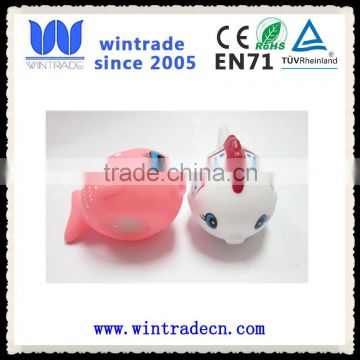 factory supply floating bath rubber flashing baby toy animal