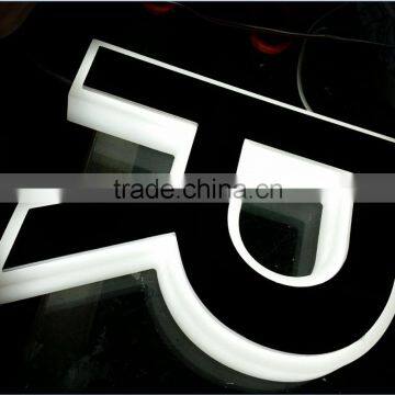 3d outdoor illuminated back lit led acrylic letter sign