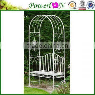 Discounted High Quanilty Uniquel Design Wrough Iron Park Bench For Outdoor Patio Garden I28M TS05 G00 X11B PL08-5595CP