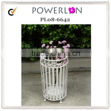 popular chic antique white metal garden outdoor flower plant stand