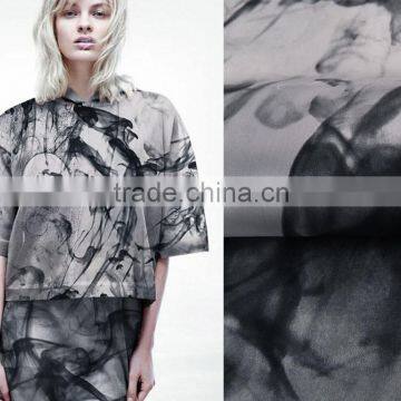 grey tie dye printed organza lace