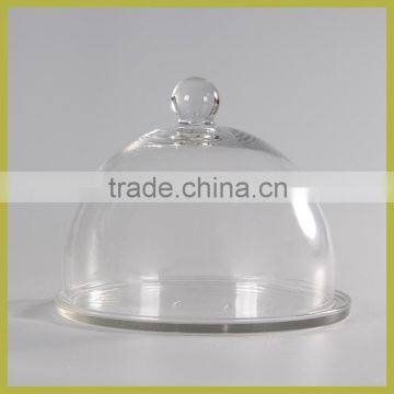 Wholesale Glass cake dome cover and glass plate