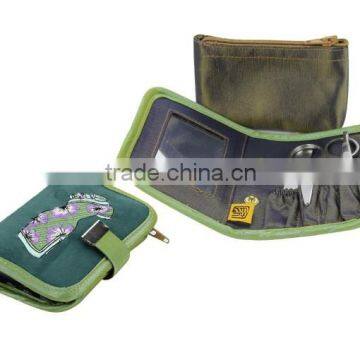 Manicure Kit With Exquisite Fabric Covered Holder photo-2