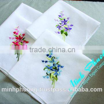 Embroidery products flower handkerchief/craft