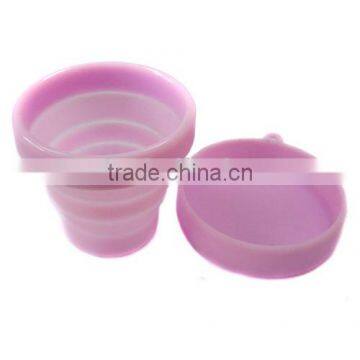 pink series portetive heat resistant foldable fda silicone cup