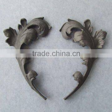 popular cast iron component casted leaf and flower