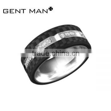 Hot-sale carbon fiber tungsten ring carbon fiber engagement ring