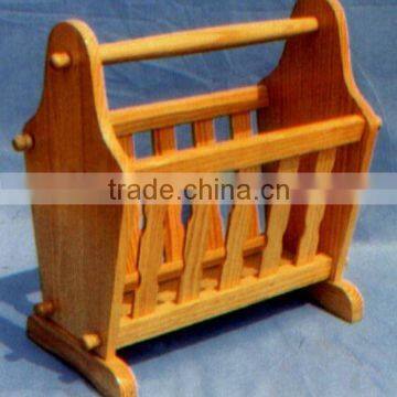 C132 Promotional antique Wooden Magazine Rack/stand for office/room