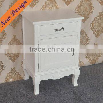 Colorful Shabby Chic Antique European Handpainted Bedside Table for Ladies Bedroom Furniture