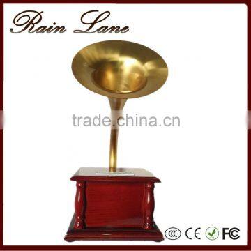 Rain lane High Quality Classic Woonden Design USB SD Bluetooth Gramophone replica