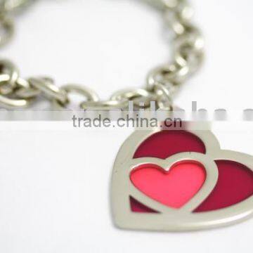 bracelet with heart shape charm