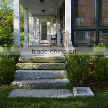 China cheap granite outdoor steps with anti-slip lines/outdoor stairs