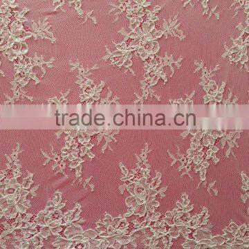 Ruisi Products High Quality Ivory Tulle Embroidery Cord French Net Lace Fabric For Wedding