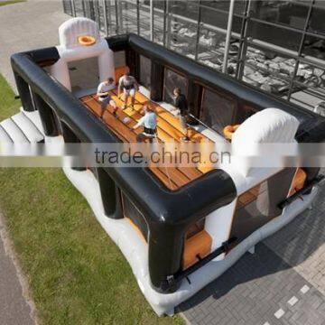 Boys Favorite Sport outdoor inflatable court,inflatable basketball court bungee