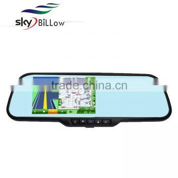 Car rearview mirror monitor with 5 inch screen gps navigation and parking assist