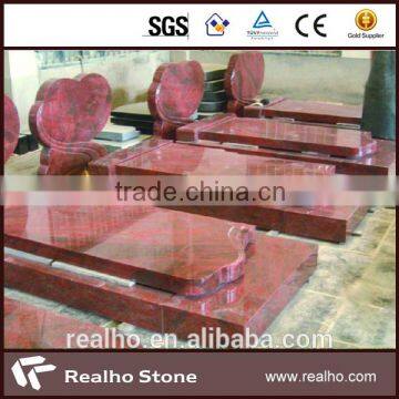 europe style red color marble tombstone