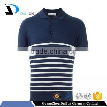 Daijun oem high quality 180g stripe mens 100% microfiber polyester polo shirts