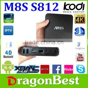 Alibaba M8S Amlogic S812 Quad Core Android 5.1 Tv Box more strong then android mx s805 tv box