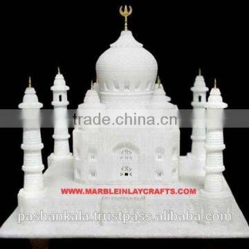 White Stone Handmade Taj Mahal Gift - Art & Craft Gift - Religious Gift - Eid Gift