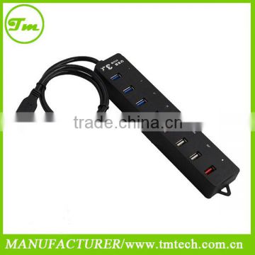 Super Speed 8 Port of Usb3.0 7 Port hub with 1 DCP Charging Port