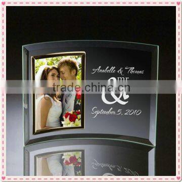 Curved Glass Arch Photo Frame For Wedding Decoration