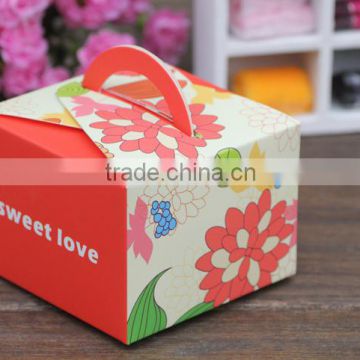 small middle size beautiful red Paper Gift Box candy paper box for Chirsmas