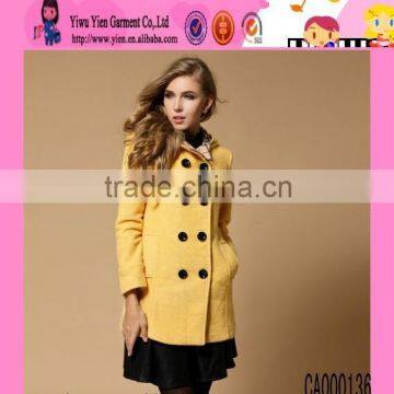 2015 High Quality Double Button New Fashion Coat Custom Long Style Cheaper Ladies Winter Coats Xxl