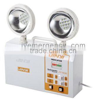 2X3W RECHARGABLE LED HIGH BRIGHTNESS EMERGENCY TWIN-SPOT LIGHTING JY-1038-SMD